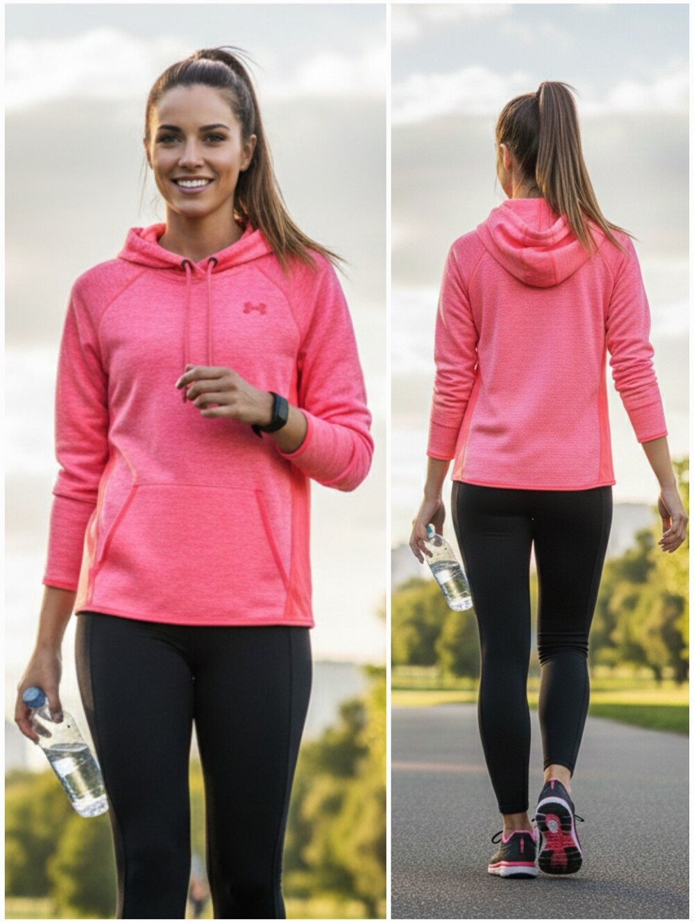 NWOT Under Armour Cold Gear S Barbiecore Performance Wear Activewear Hoodie